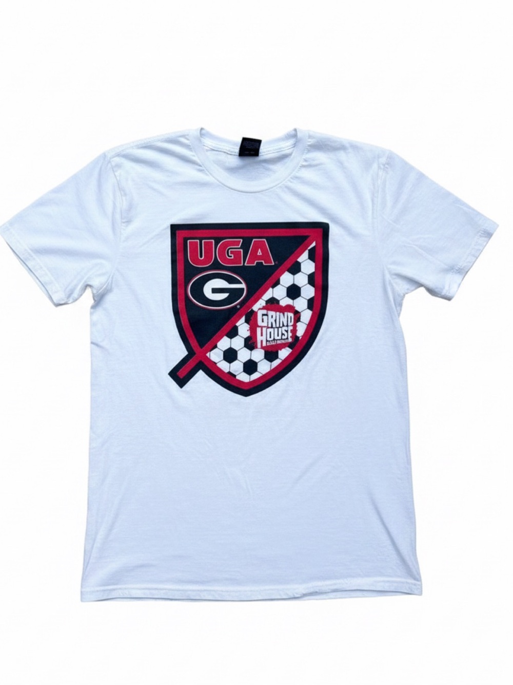 Hanes White Perfect-T University of Georgia Crewneck Tee